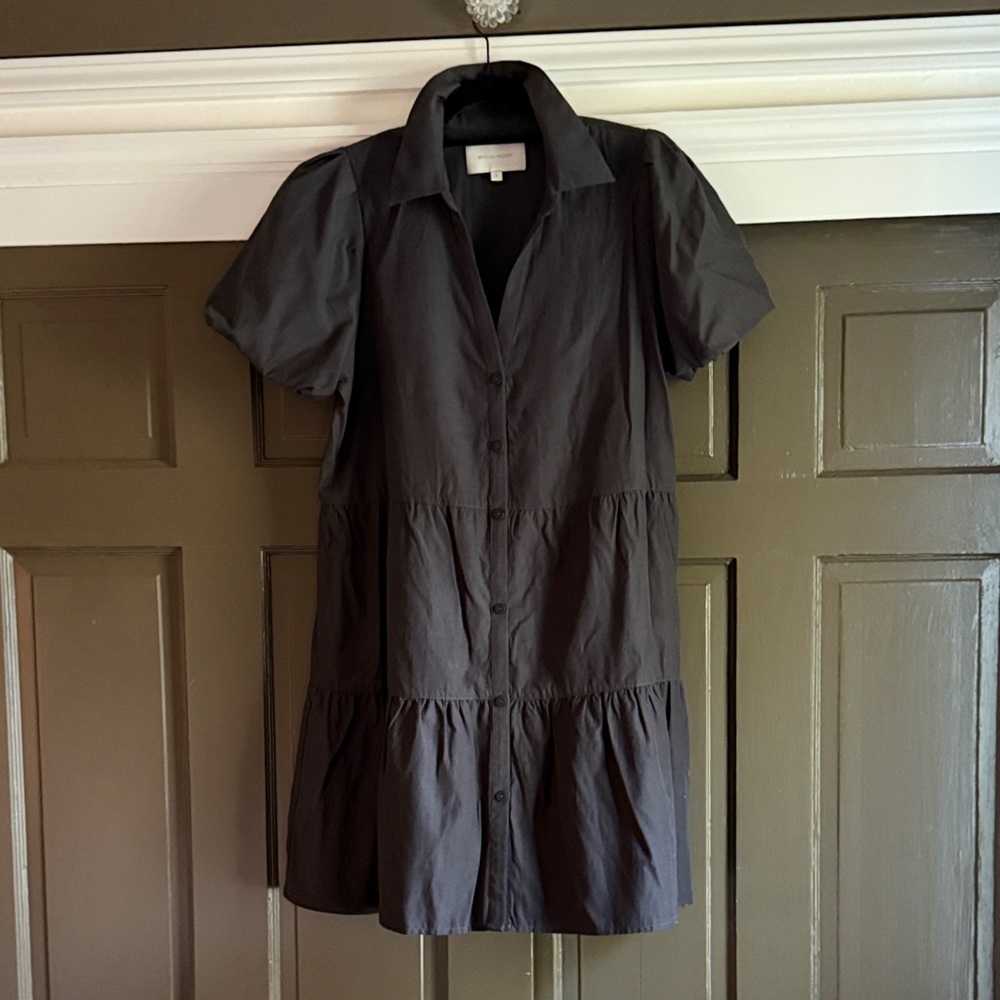 Brochu Walker Black Havana Button-Down Mini Dress